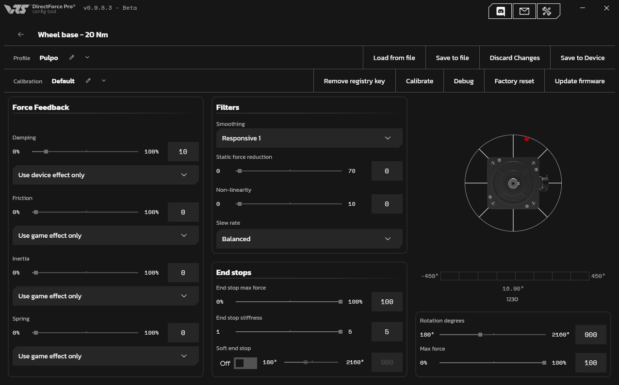 VRS Wheel Config Settings